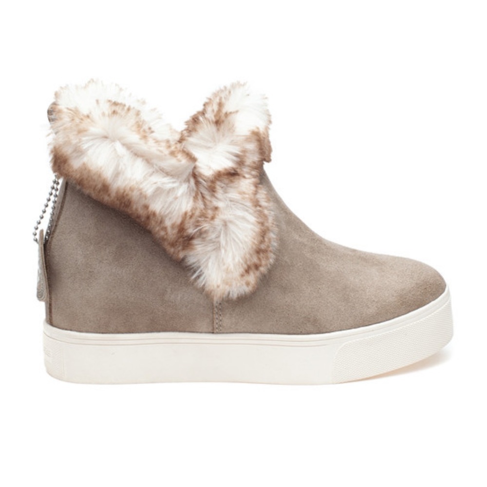 J/SLIDES SEAN Taupe Waterproof Suede